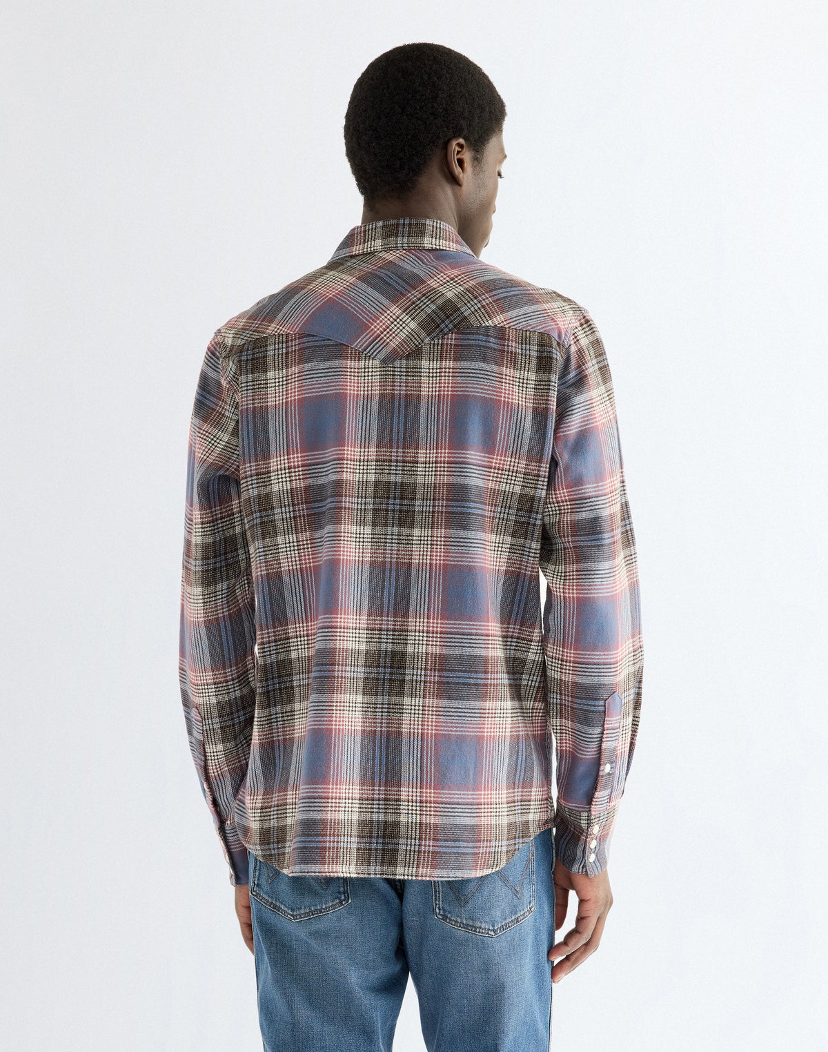 Langarmhemd Western in Soft Brown