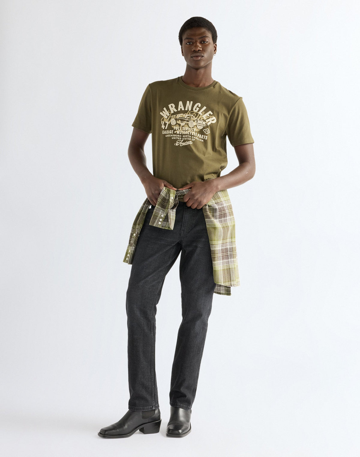 T-Shirt Americana in Olive Night