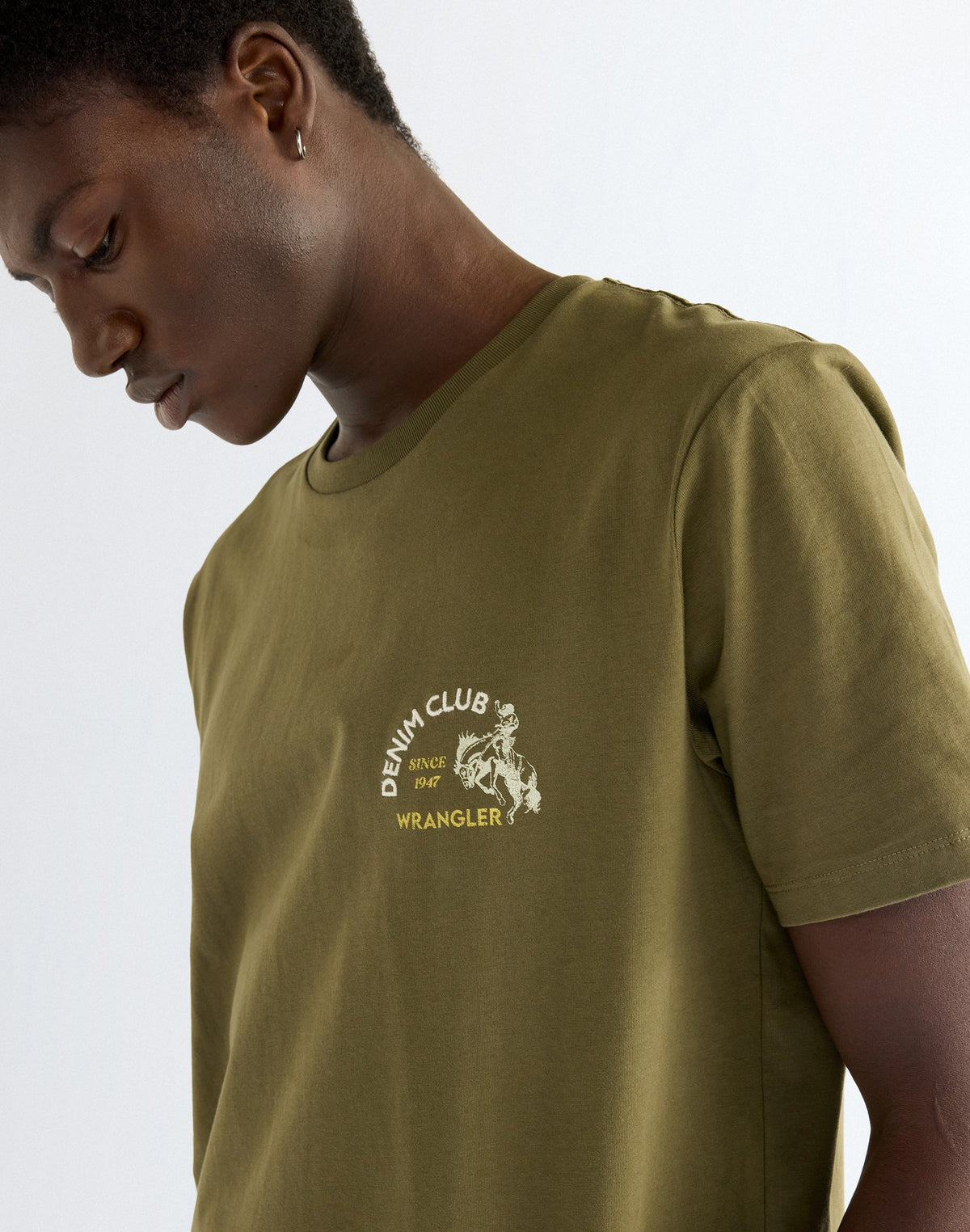 T-Shirt Small Graphic in Olive Night