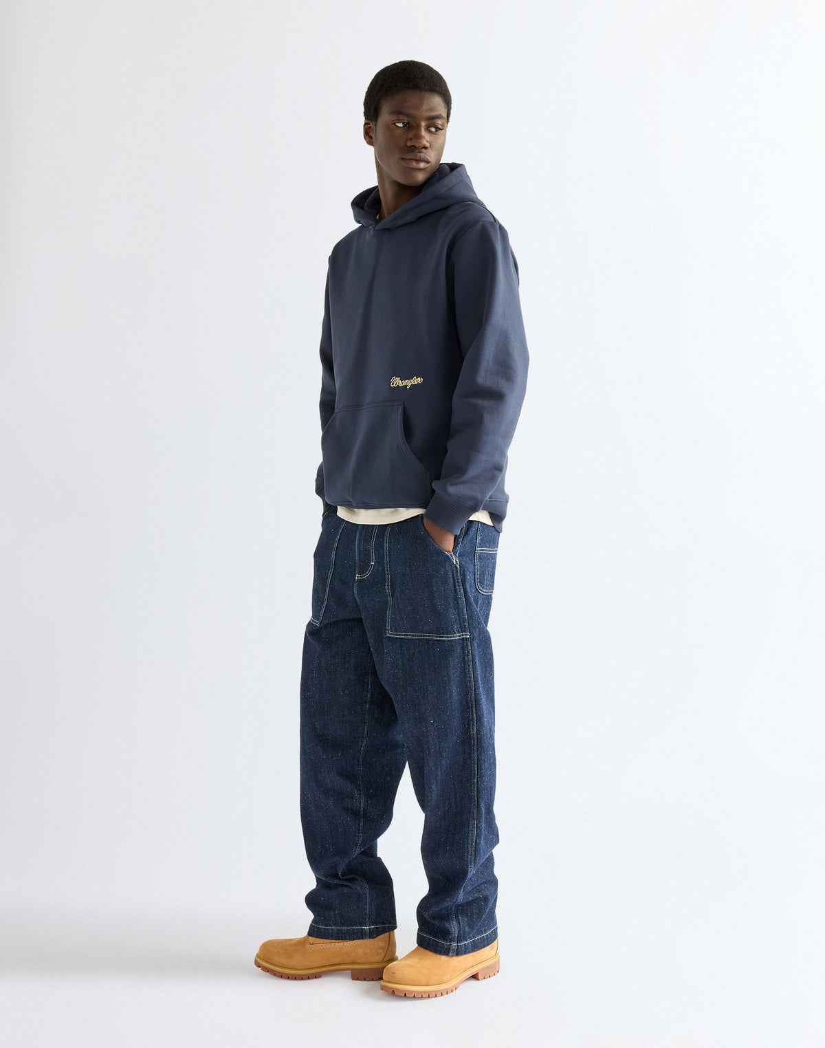Kapuzenpullover Embroidery in Dark Sapphire