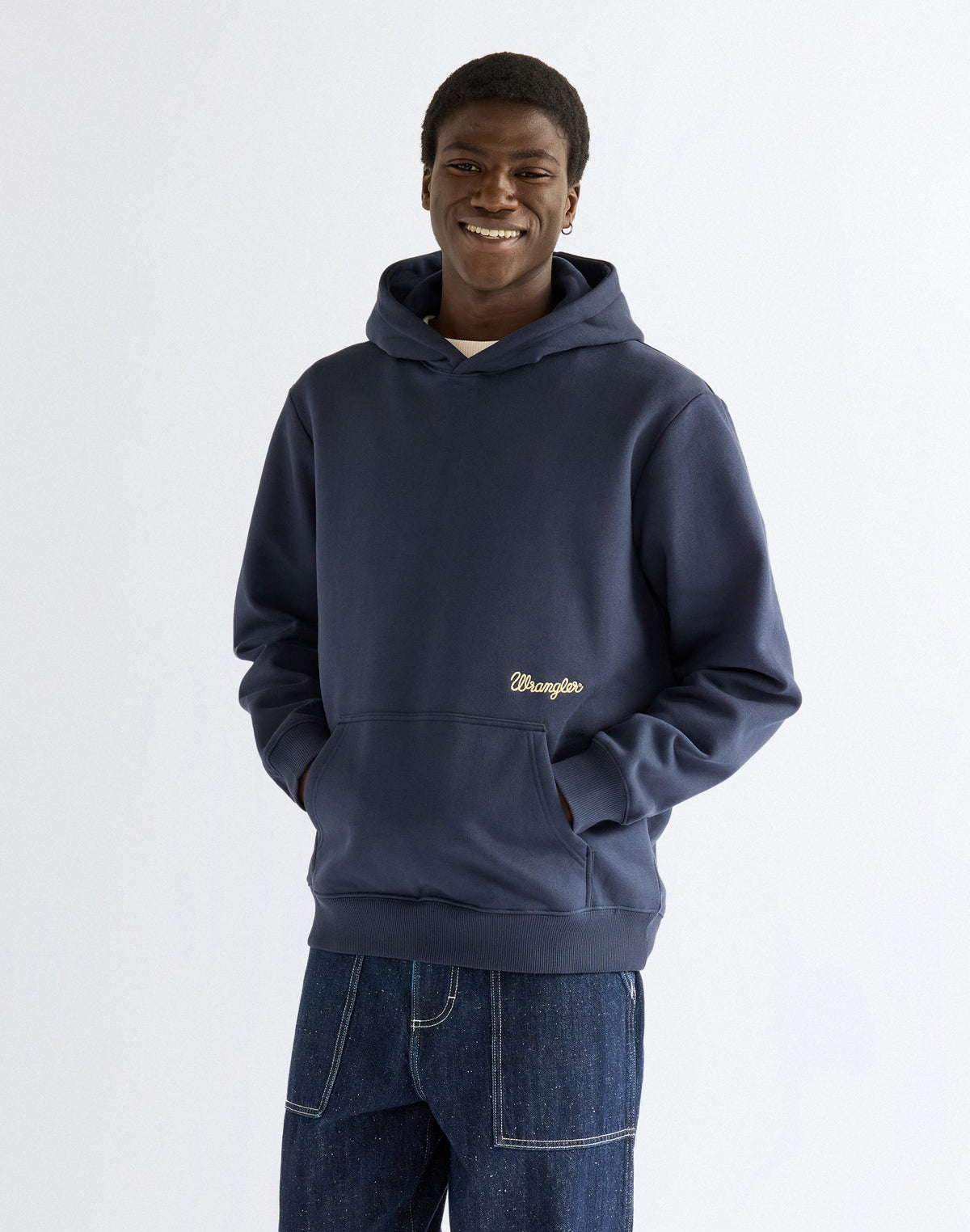 Kapuzenpullover Embroidery in Dark Sapphire