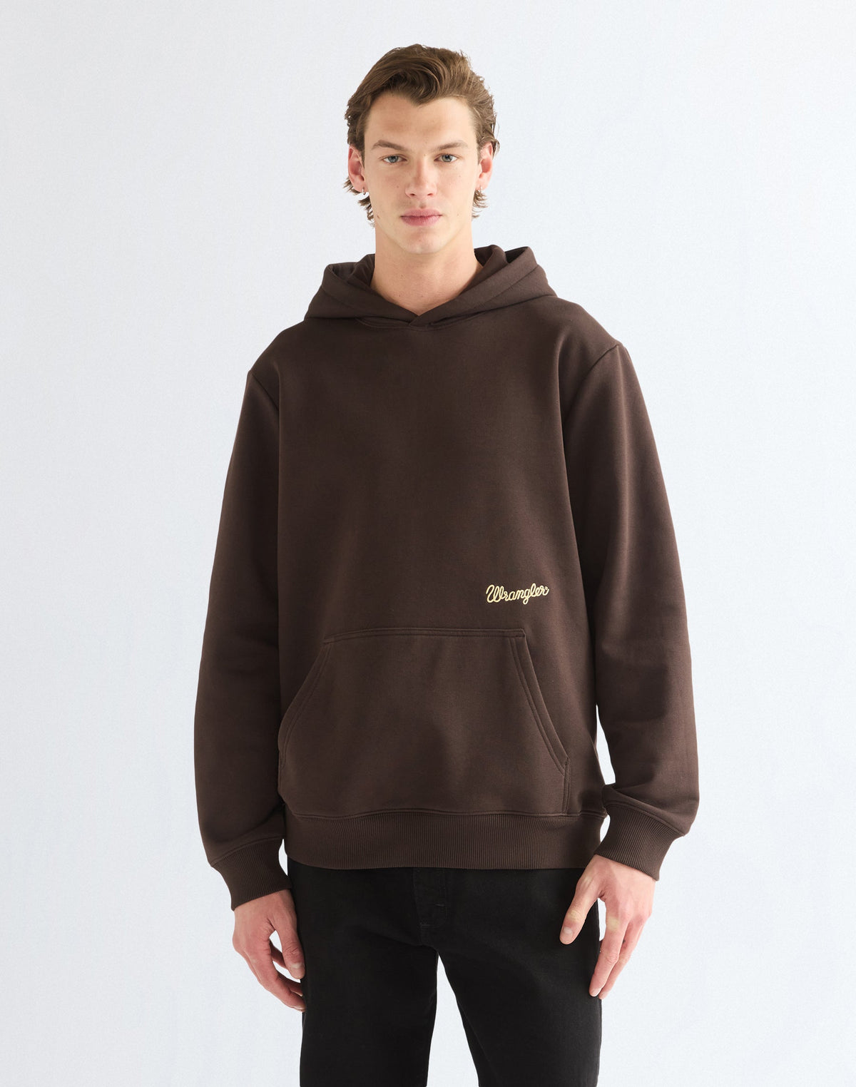 Kapuzenpullover Embroidery in Chocolate Torte