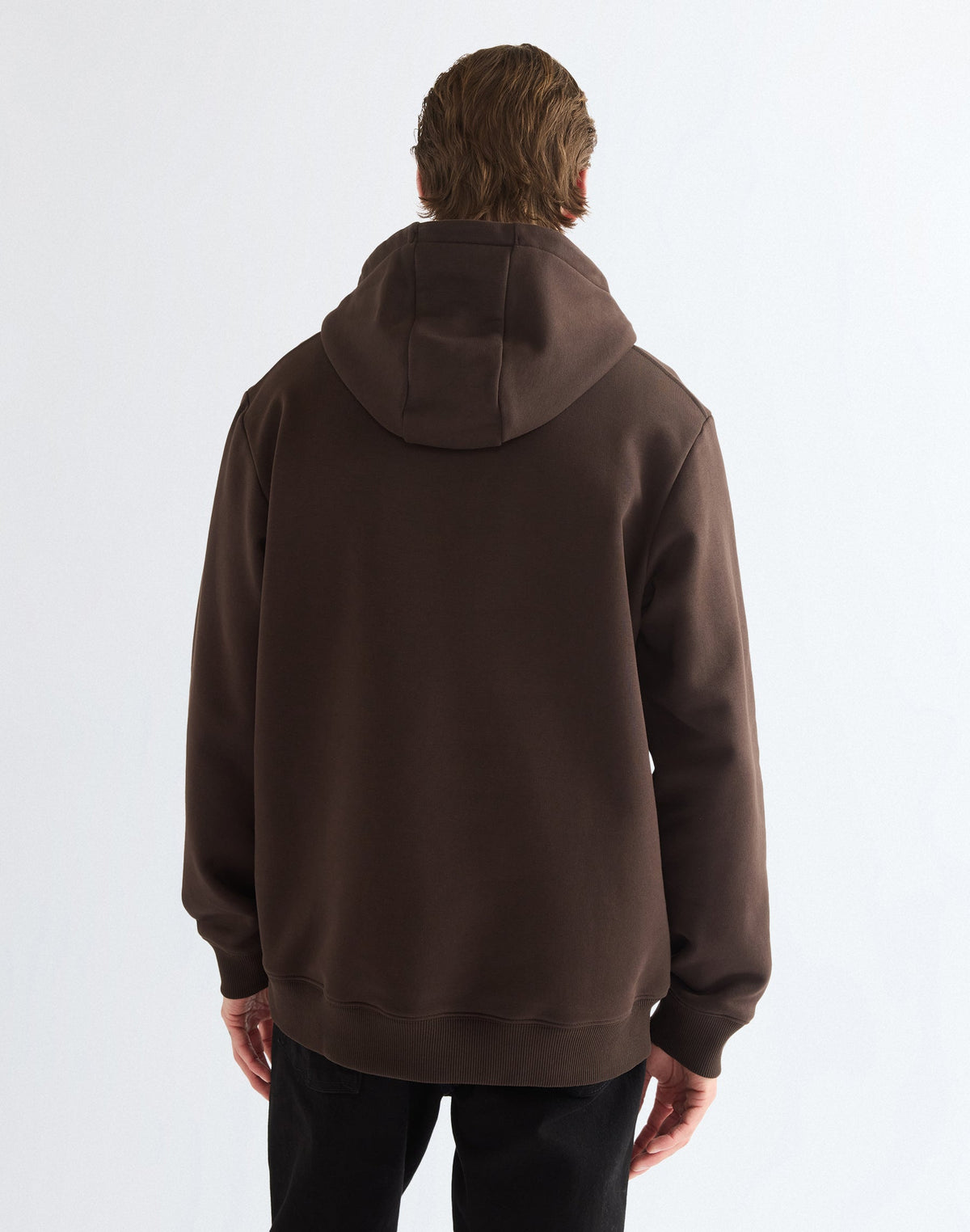 Kapuzenpullover Embroidery in Chocolate Torte