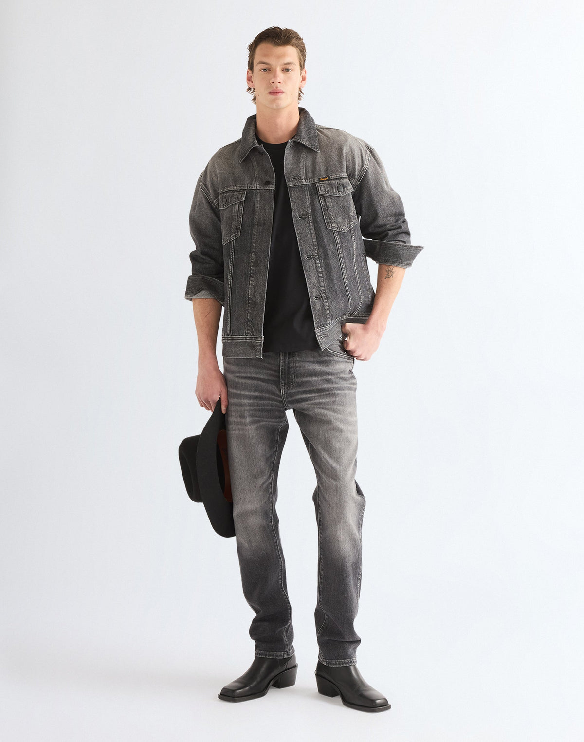 Jeansjacke Anti Fit Trucker in Smoky Granite