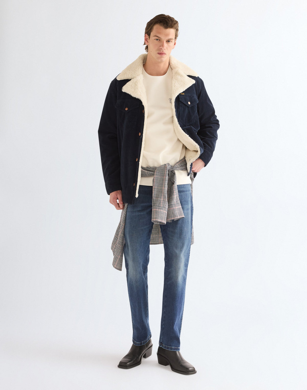 Sherpajacke Wrange in Dark Sapphire