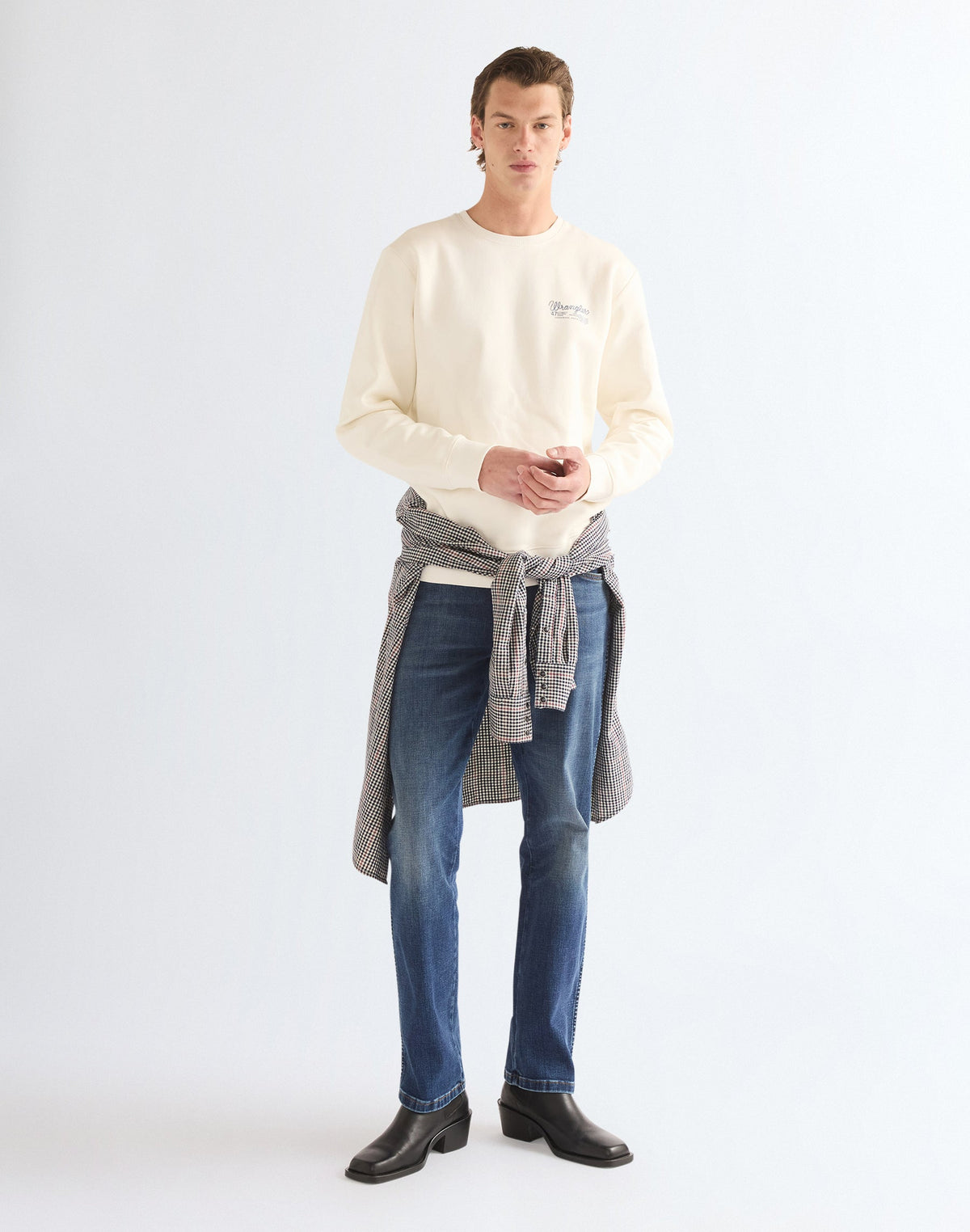 Sweatshirt Graphic Crew in Egret