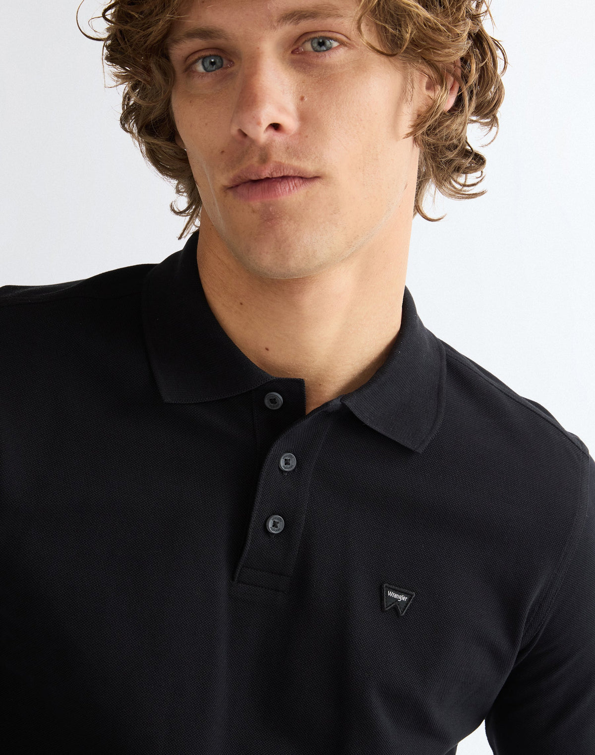 Langarmpolo Polo in Black