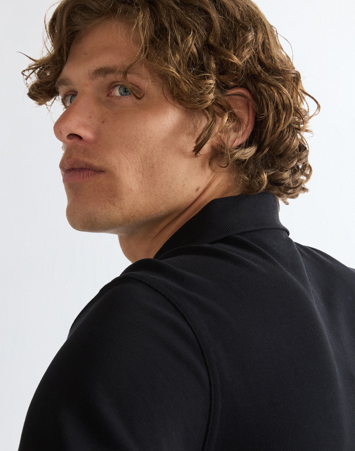 Langarmpolo Polo in Black