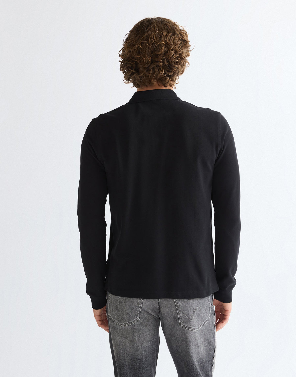 Langarmpolo Polo in Black