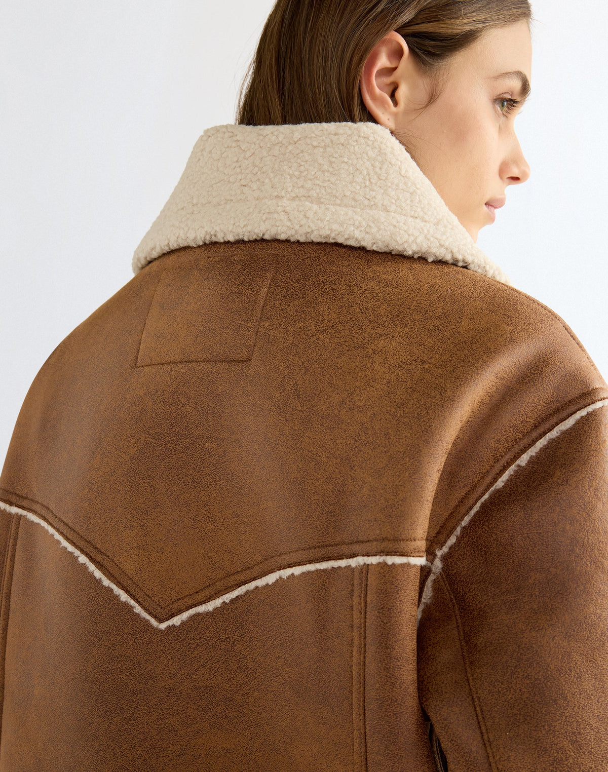 Wintermantel Wrange in Medium Brown