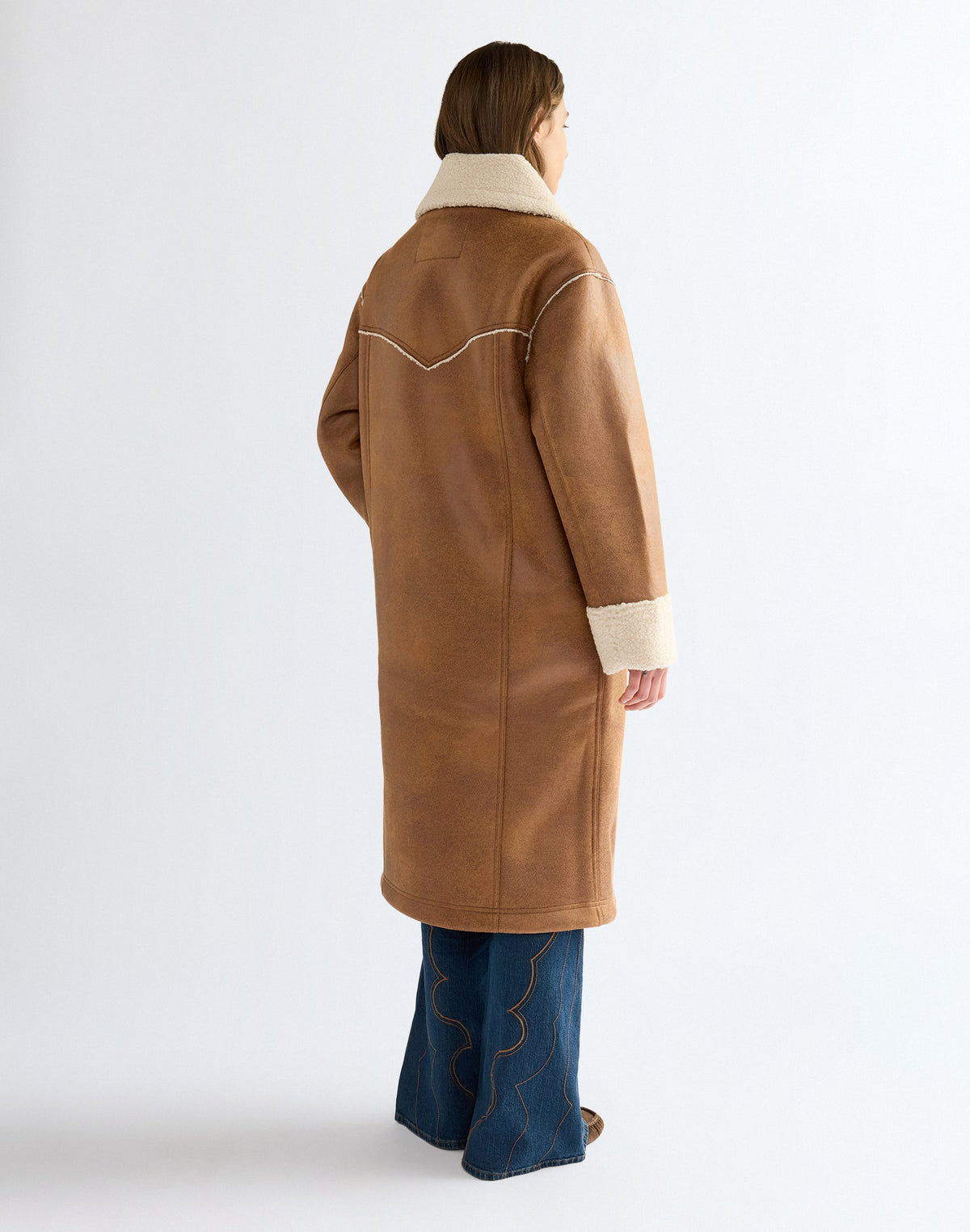 Wintermantel Wrange in Medium Brown