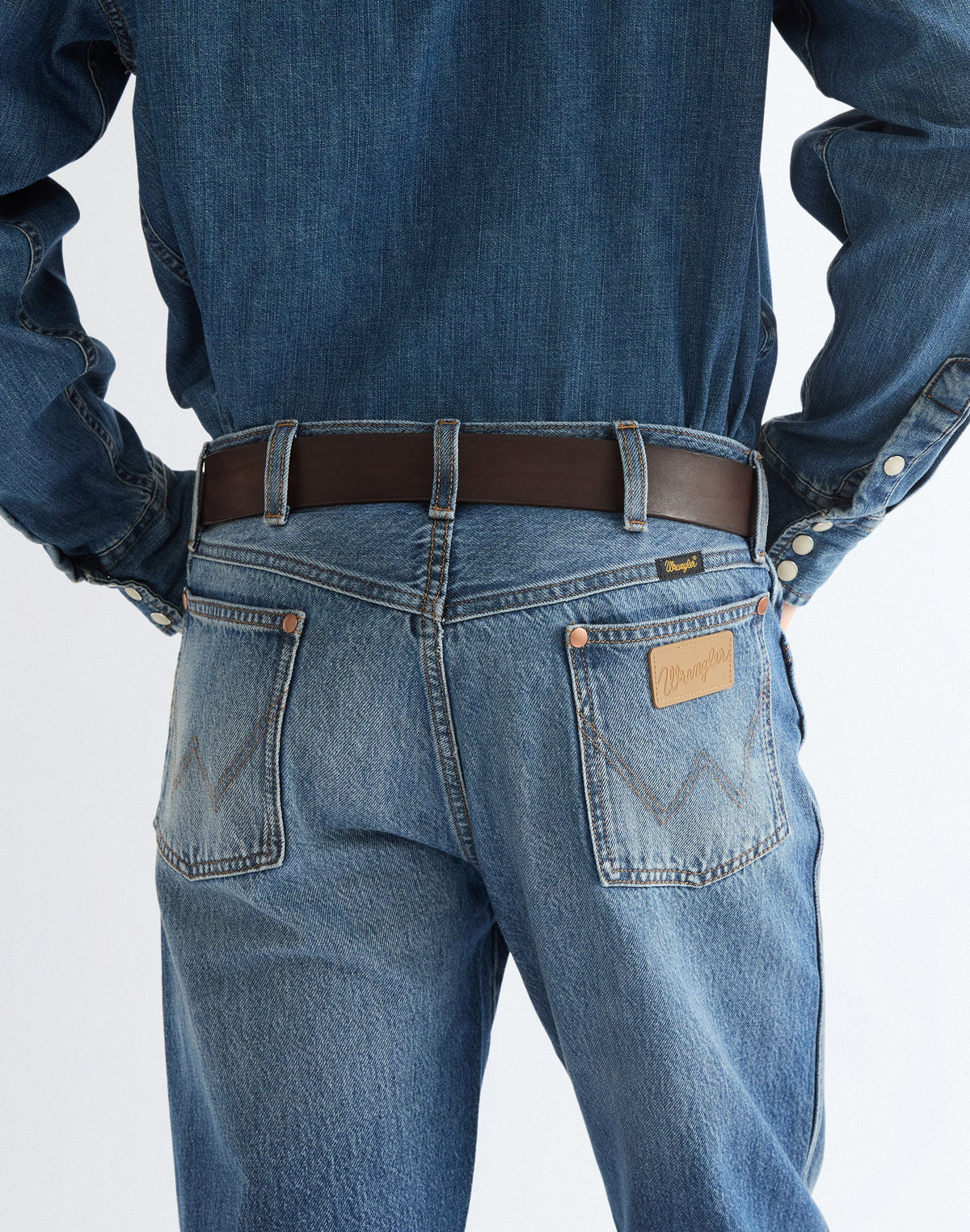 Gürtel Oversized Buckle in Dark Brown