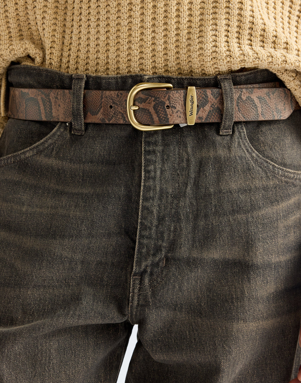 Gürtel Snake in Dark Brown