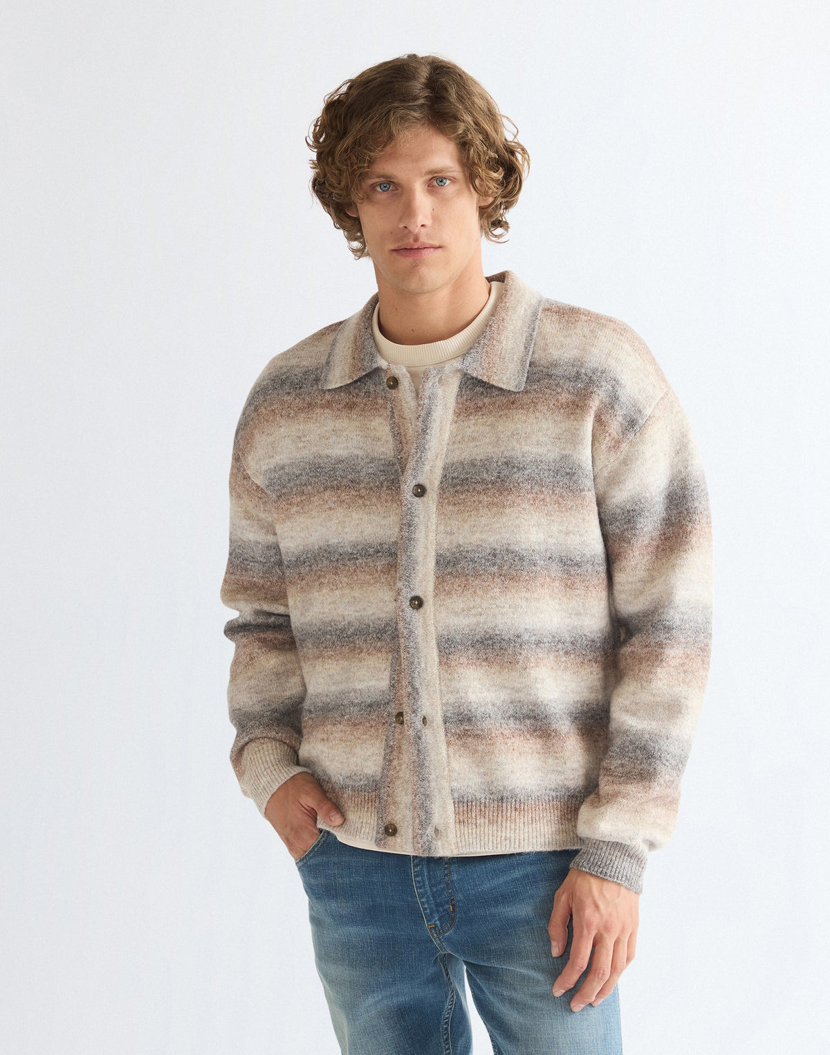 Strickjacke Cardigan in Mojave