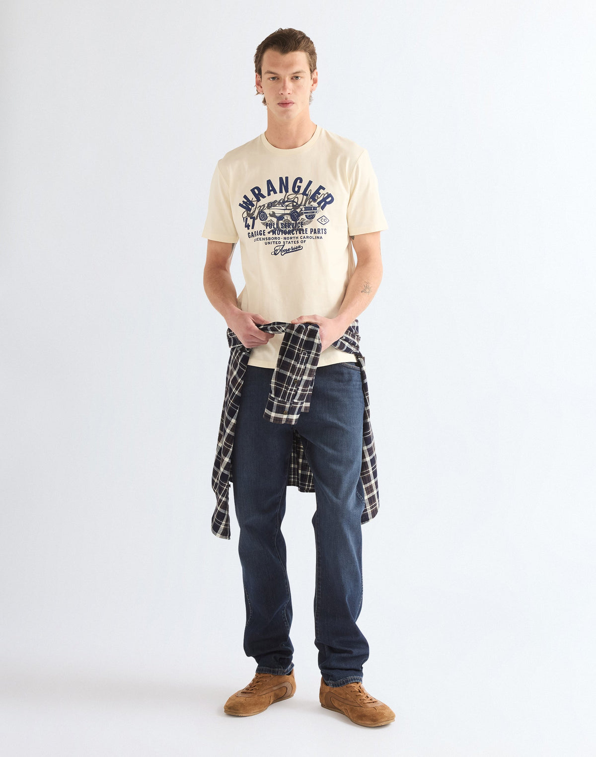 T-Shirt Americana in Antique White