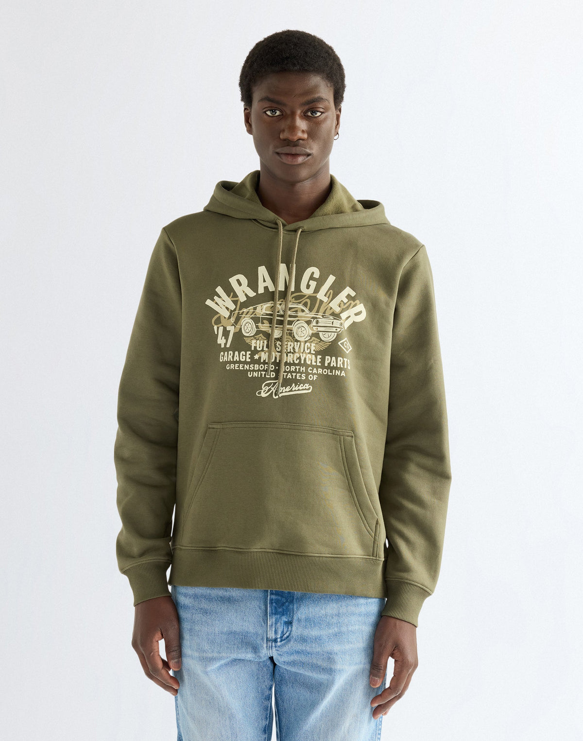 Kapuzenpullover Americana in Olive Night