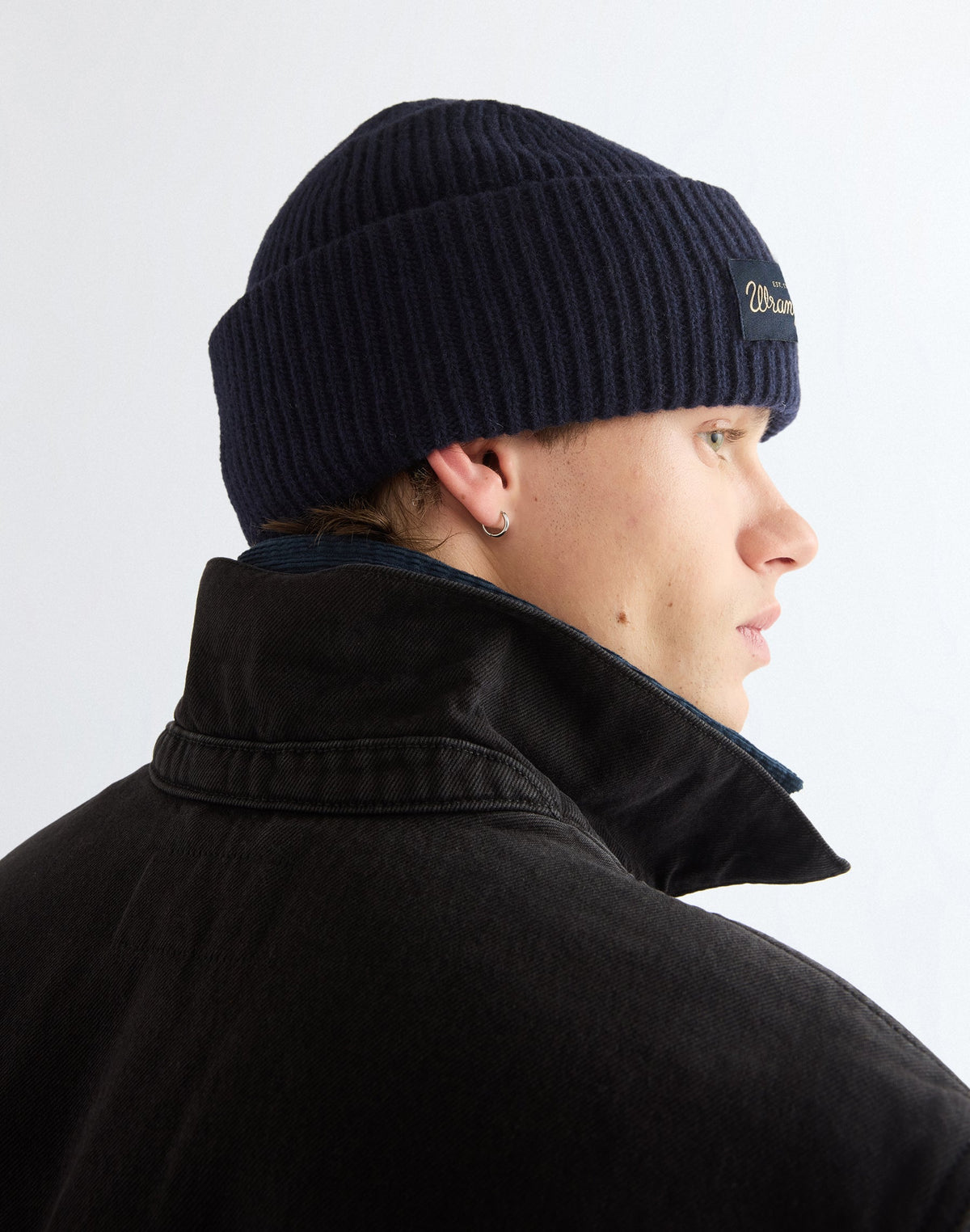 Mütze Ribbed Wool in Navy