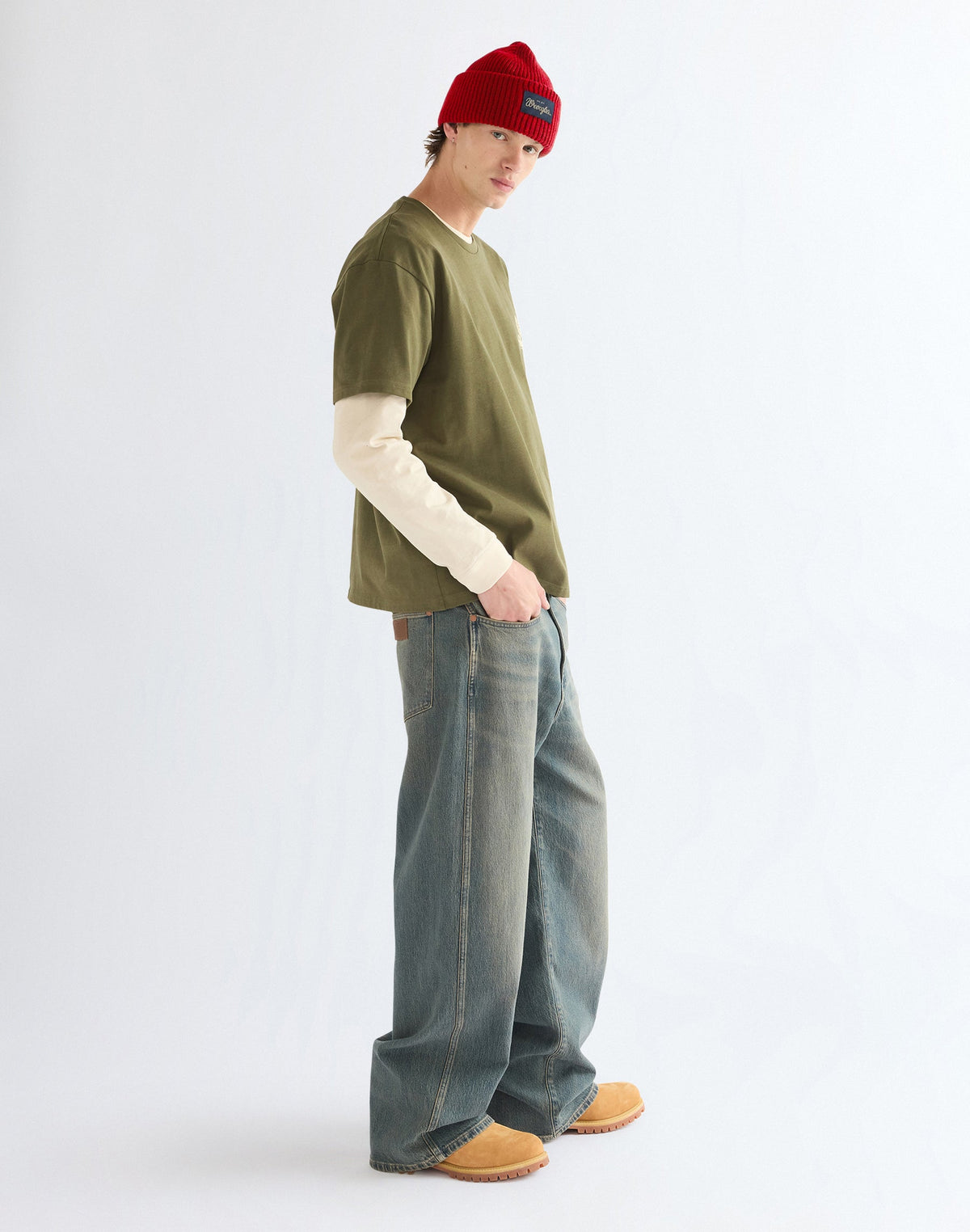 Mütze Ribbed Wool in Red