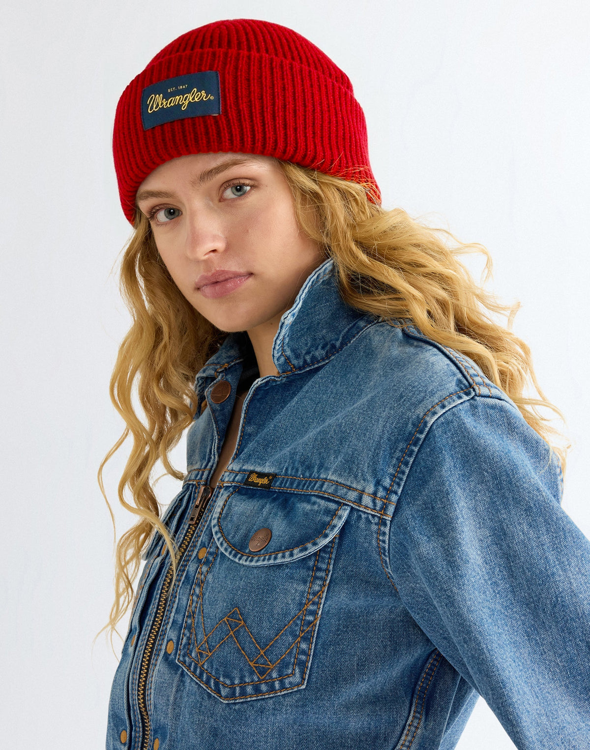 Mütze Ribbed Wool in Red