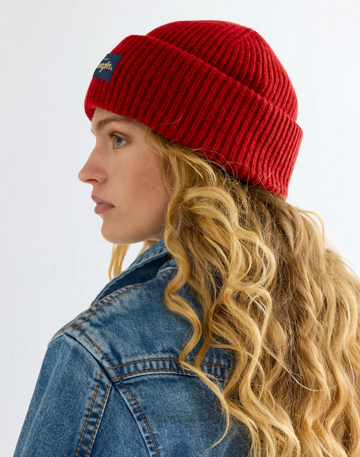 Mütze Ribbed Wool in Red