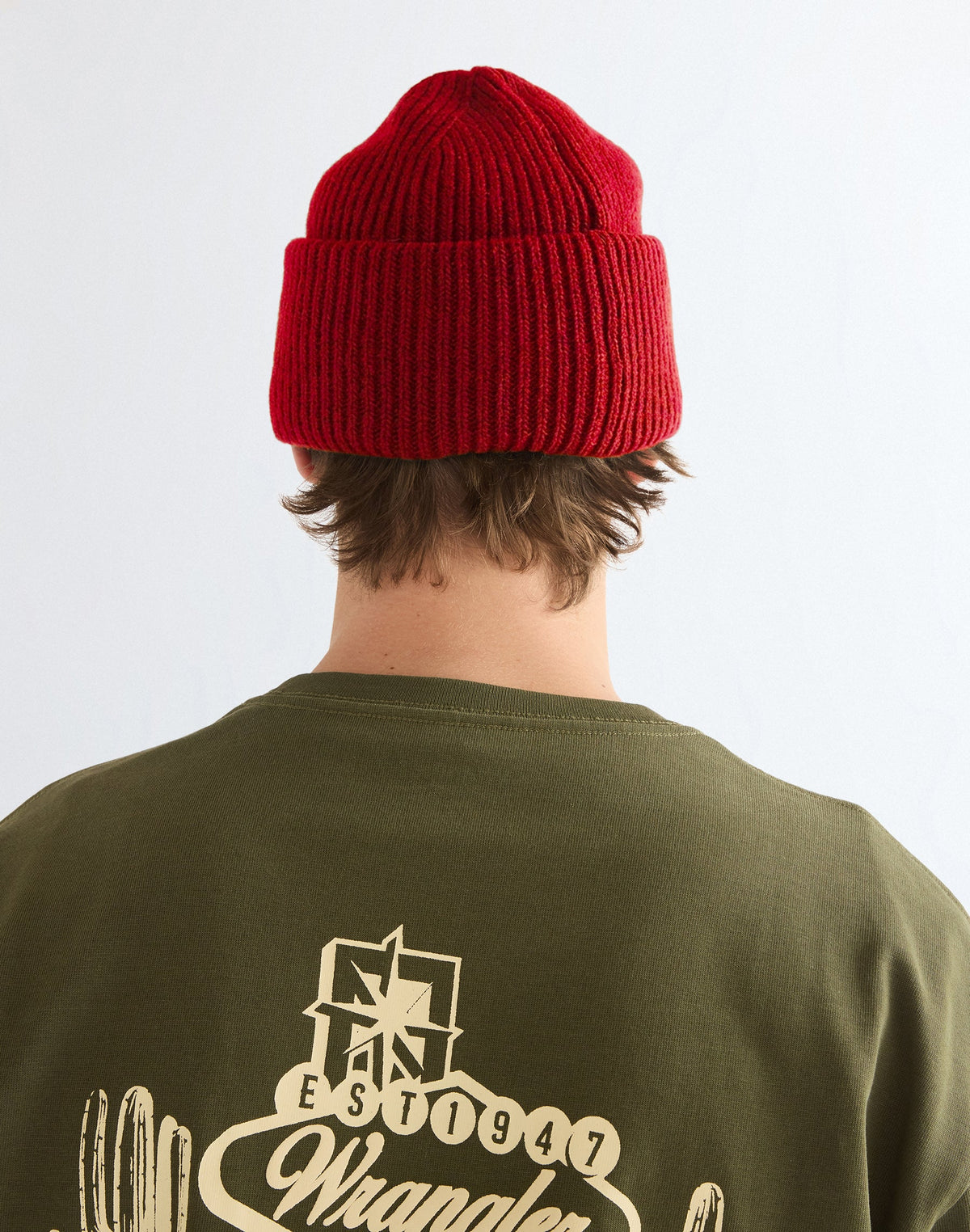 Mütze Ribbed Wool in Red