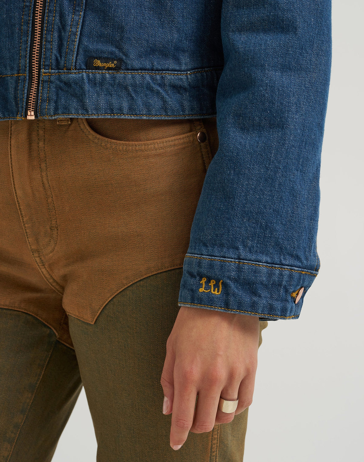 Jeansjacke Moto in Denim