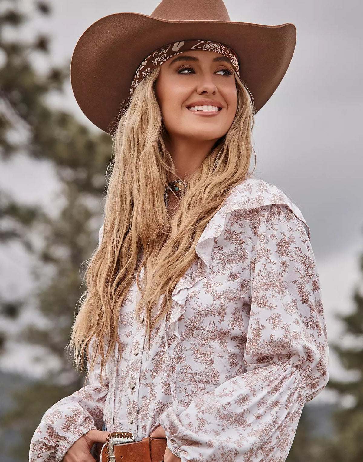 Bluse Lainey in Folk Floral