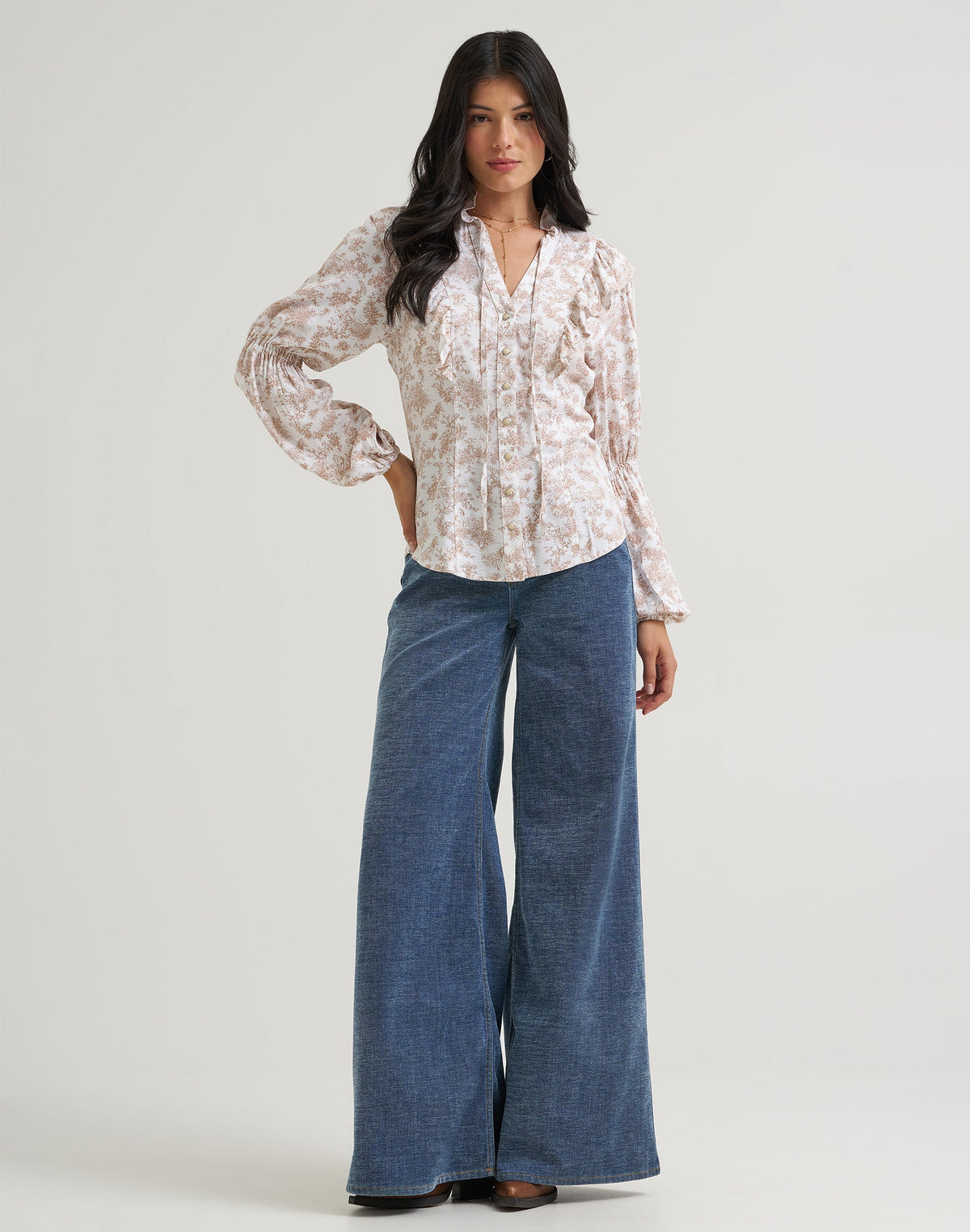 Bluse Lainey in Folk Floral