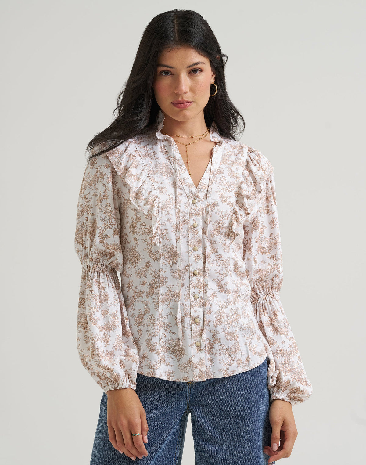 Bluse Lainey in Folk Floral
