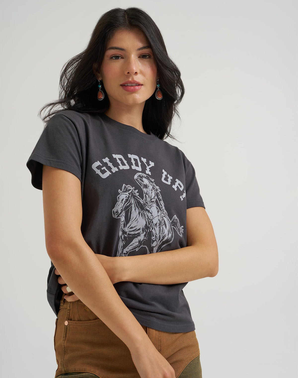 T-Shirt Giddy Up in Black