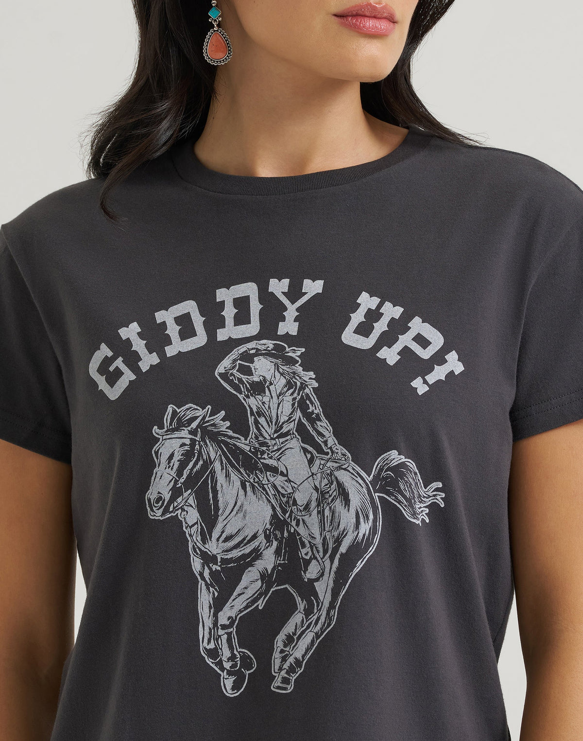 T-Shirt Giddy Up in Black