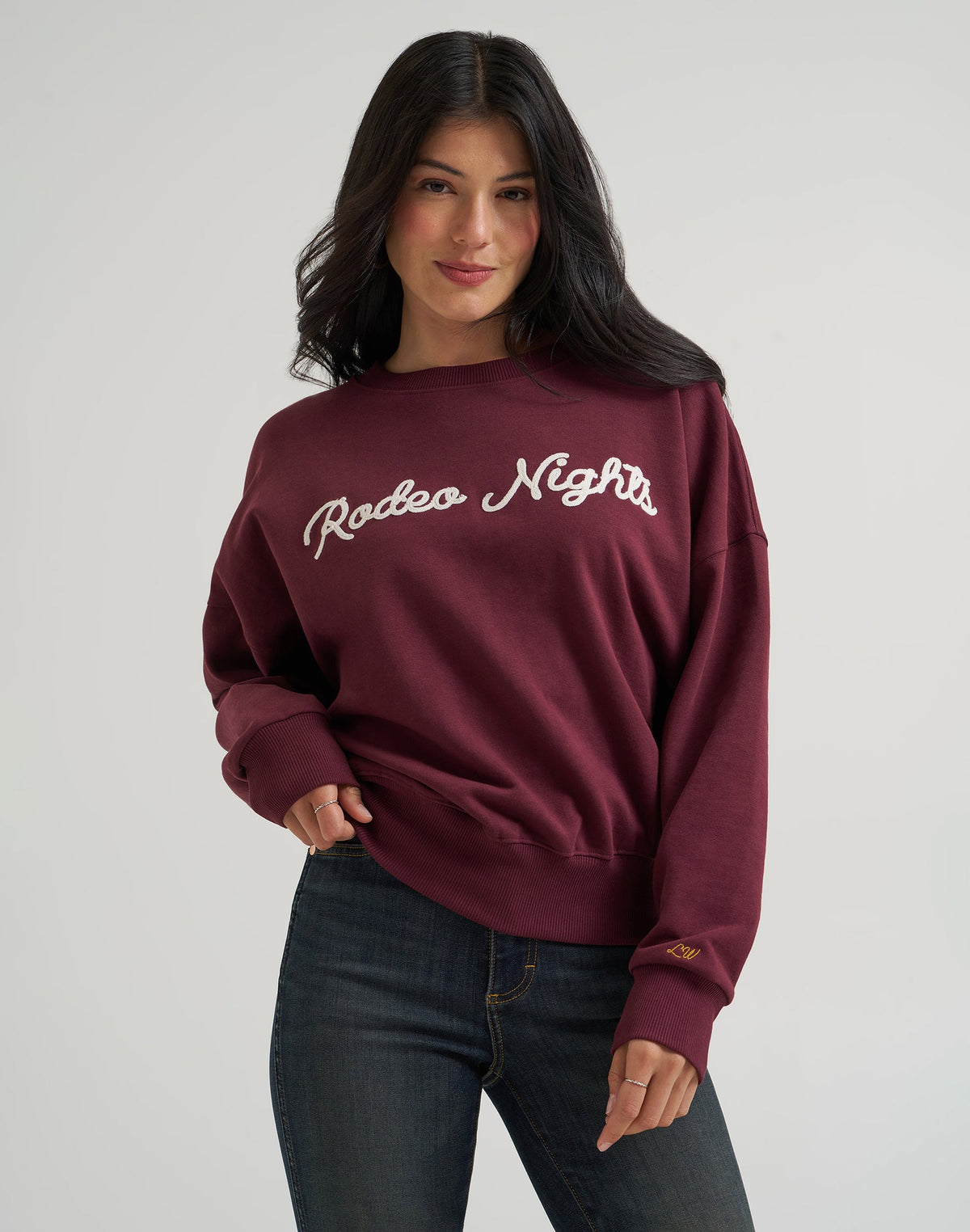 Sweatshirt Rodeo Night in Burgundy