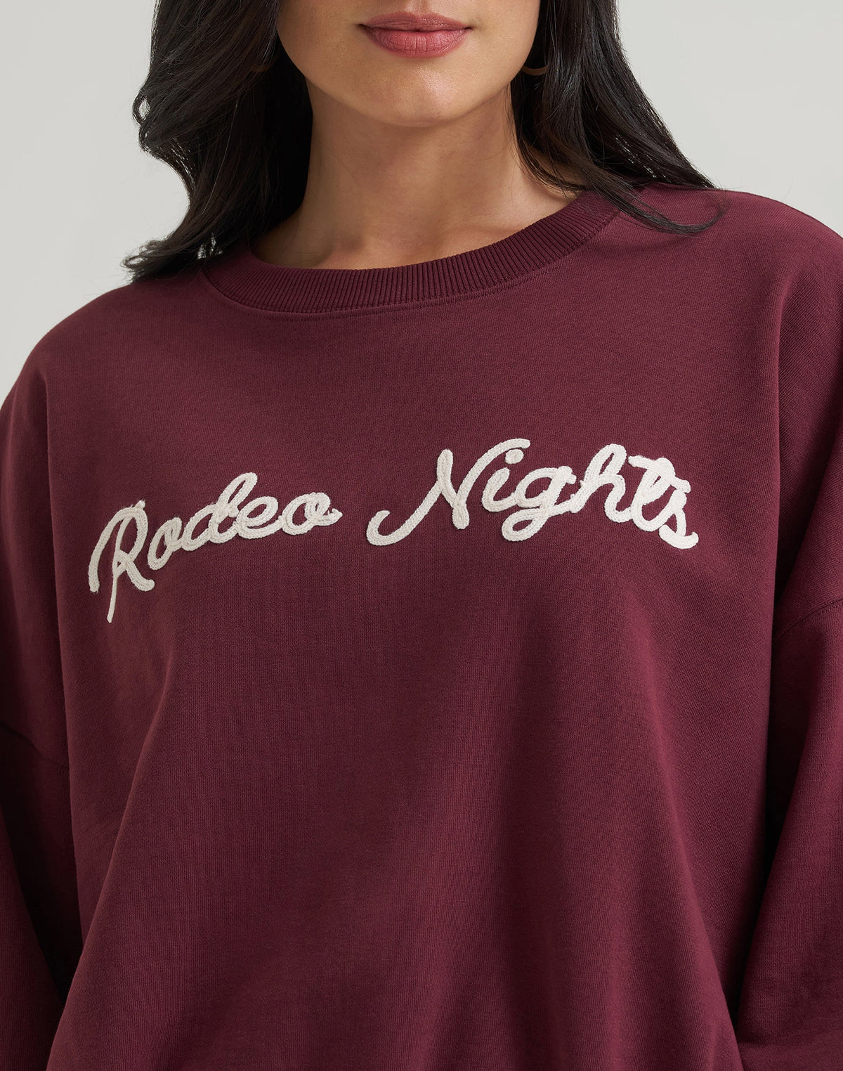 Sweatshirt Rodeo Night in Burgundy