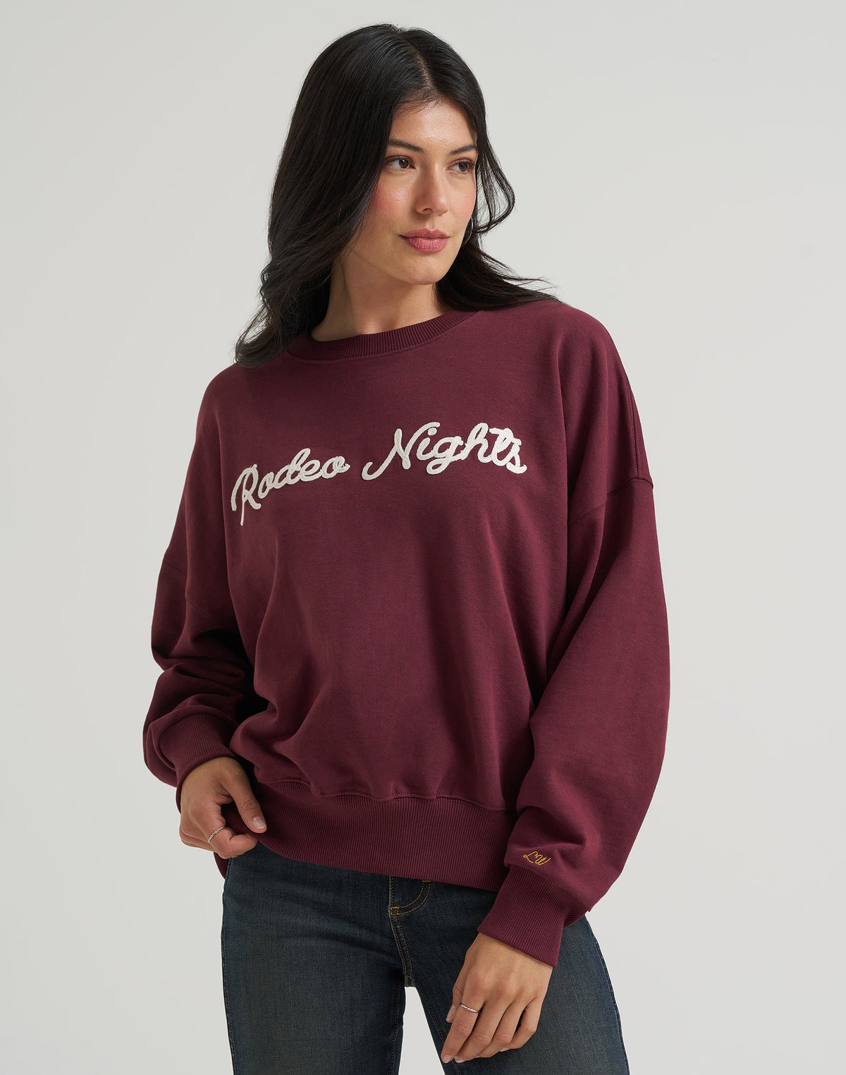 Sweatshirt Rodeo Night in Burgundy