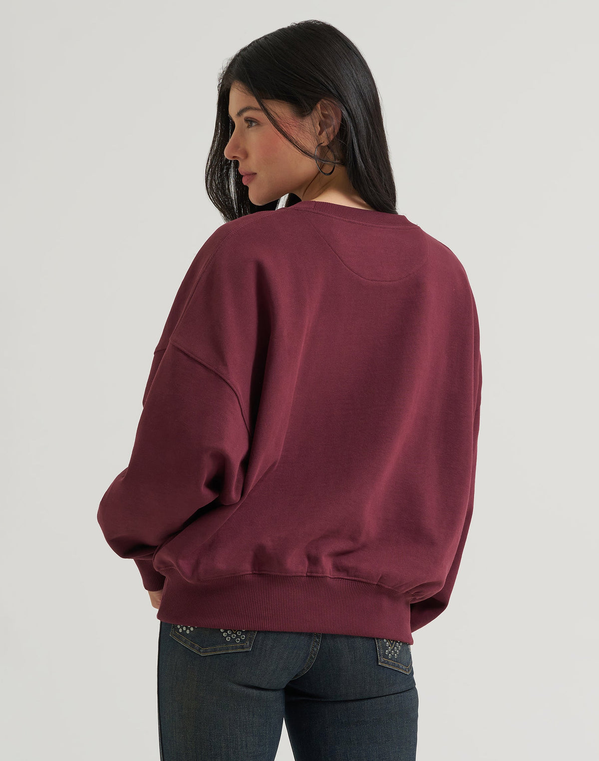 Sweatshirt Rodeo Night in Burgundy