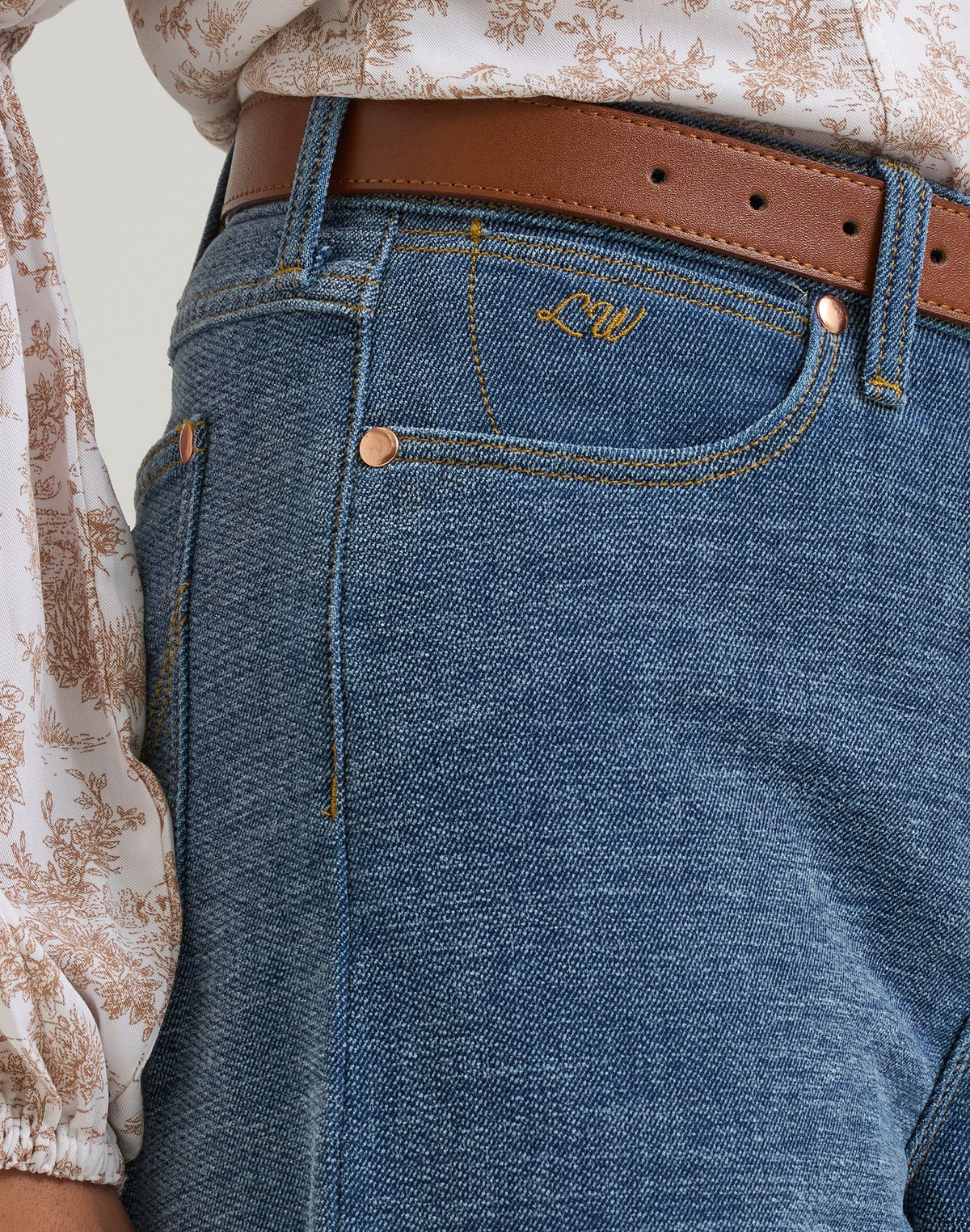 Jeans Cheeky Wide Leg in Indigo Chenille