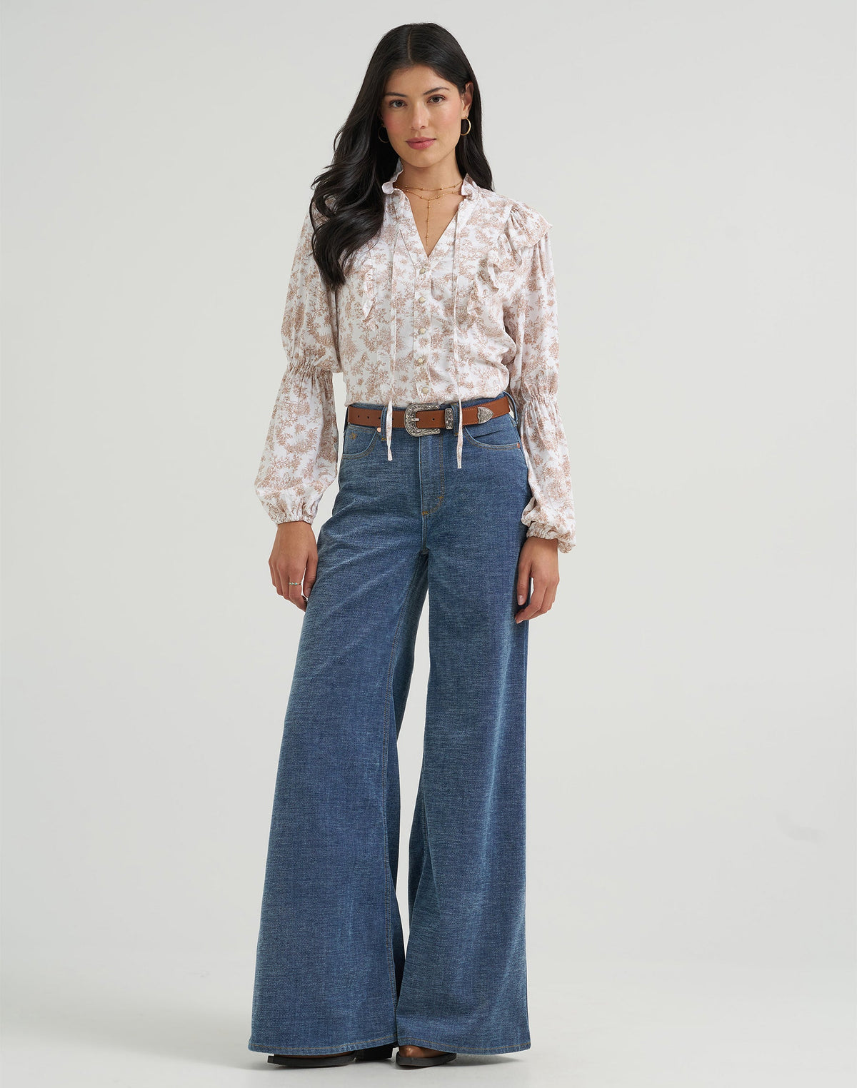 Jeans Cheeky Wide Leg in Indigo Chenille