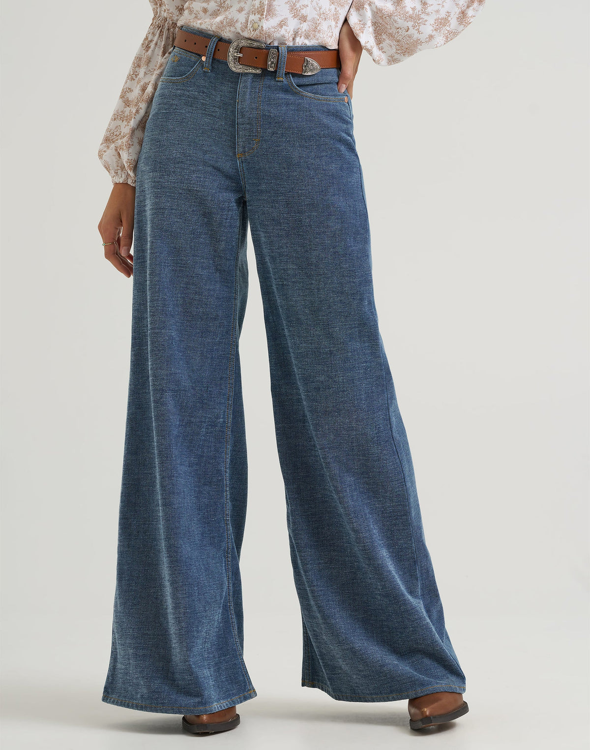 Jeans Cheeky Wide Leg in Indigo Chenille
