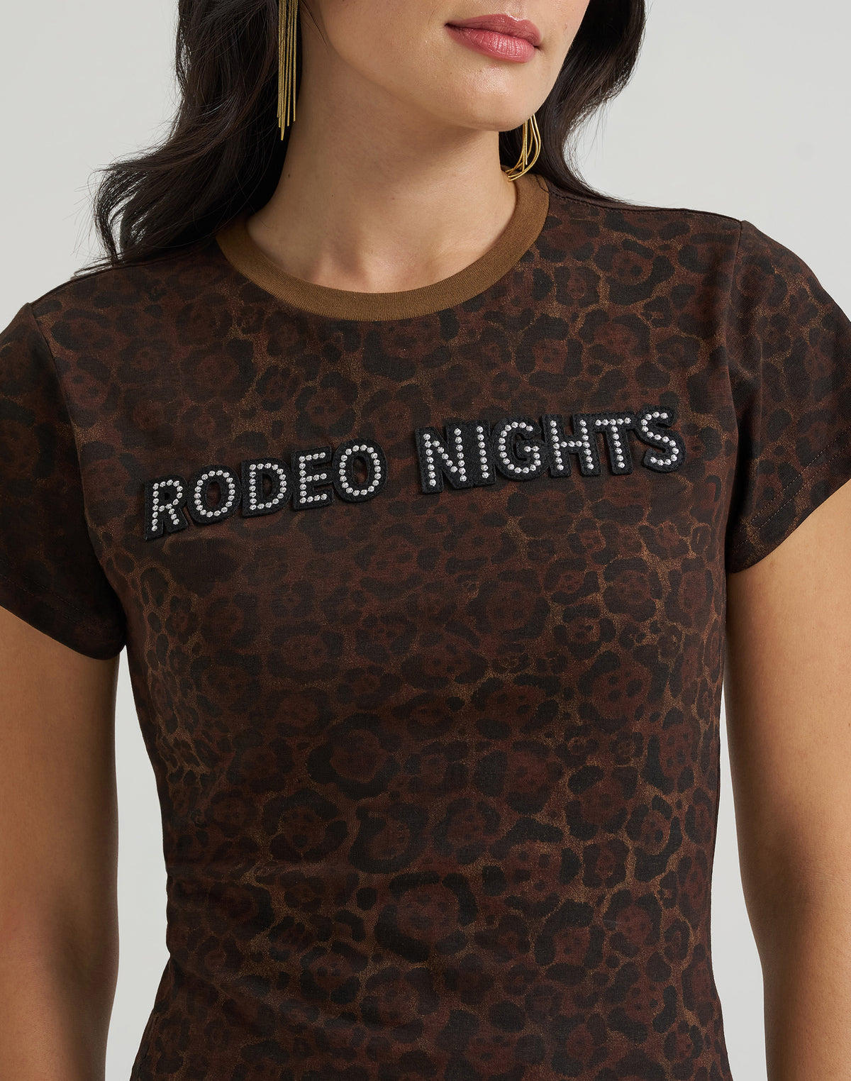 T-Shirt Rodeo Nights in Leopard Print