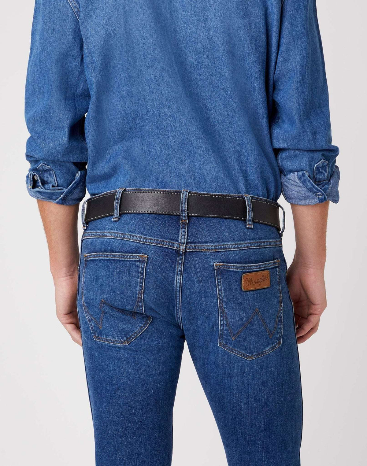 Stitched Belt in Black