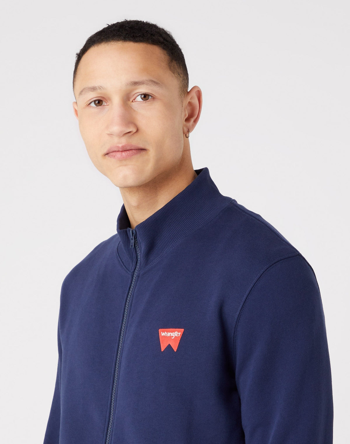Funnel Neck Zip in Navy