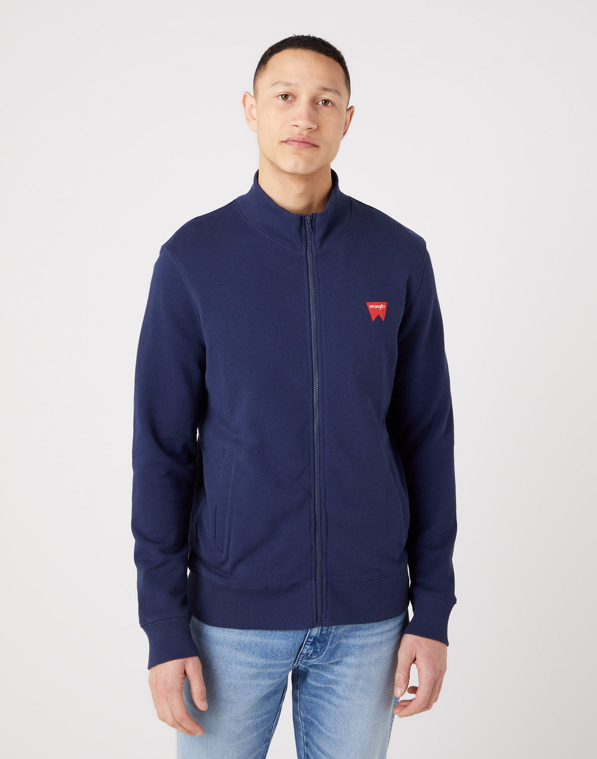 Funnel Neck Zip in Navy