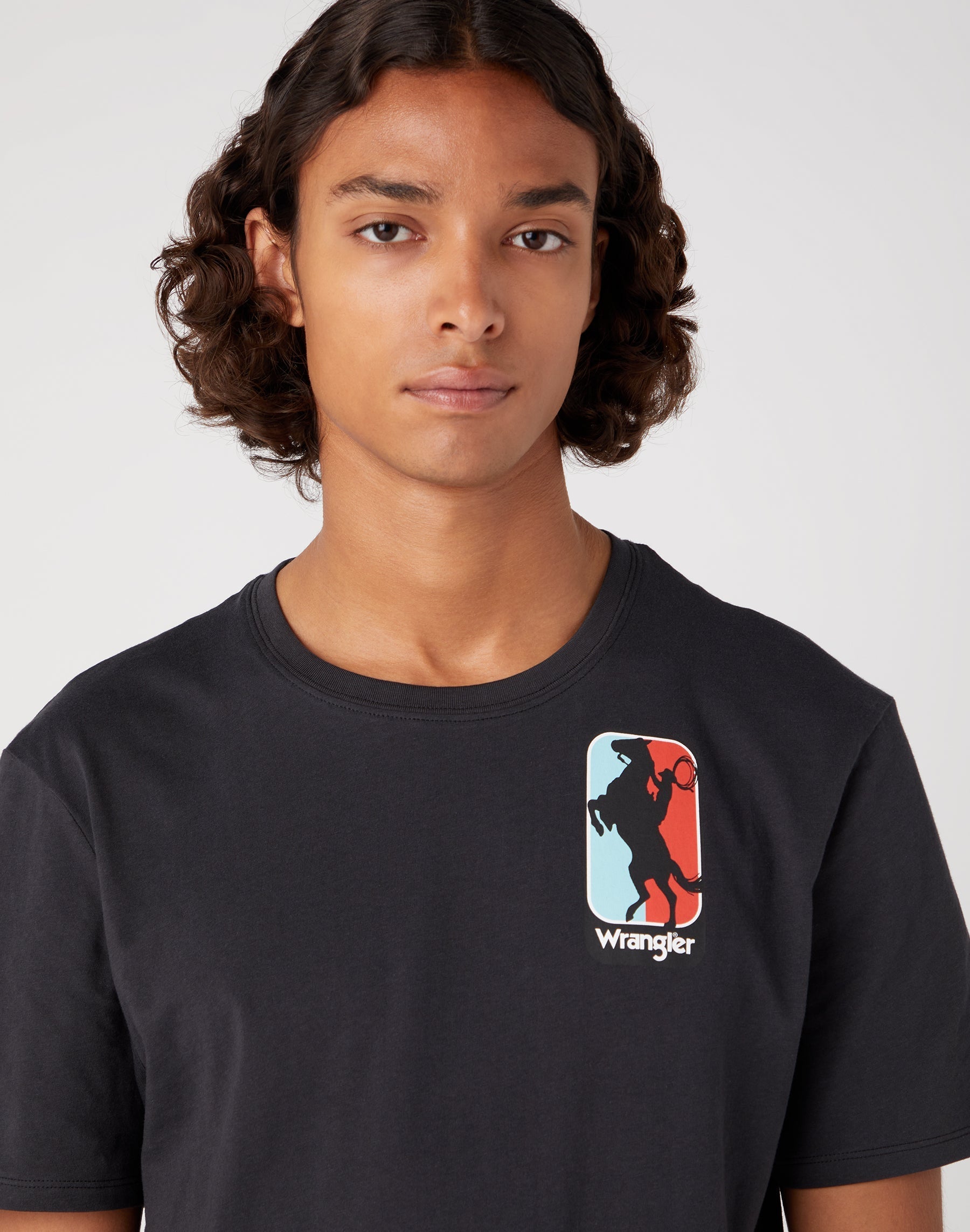 Graphic Tee in Faded Black