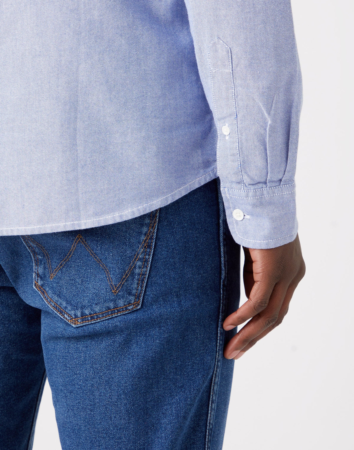 One Pocket Button Down Shirt in Blue Tint