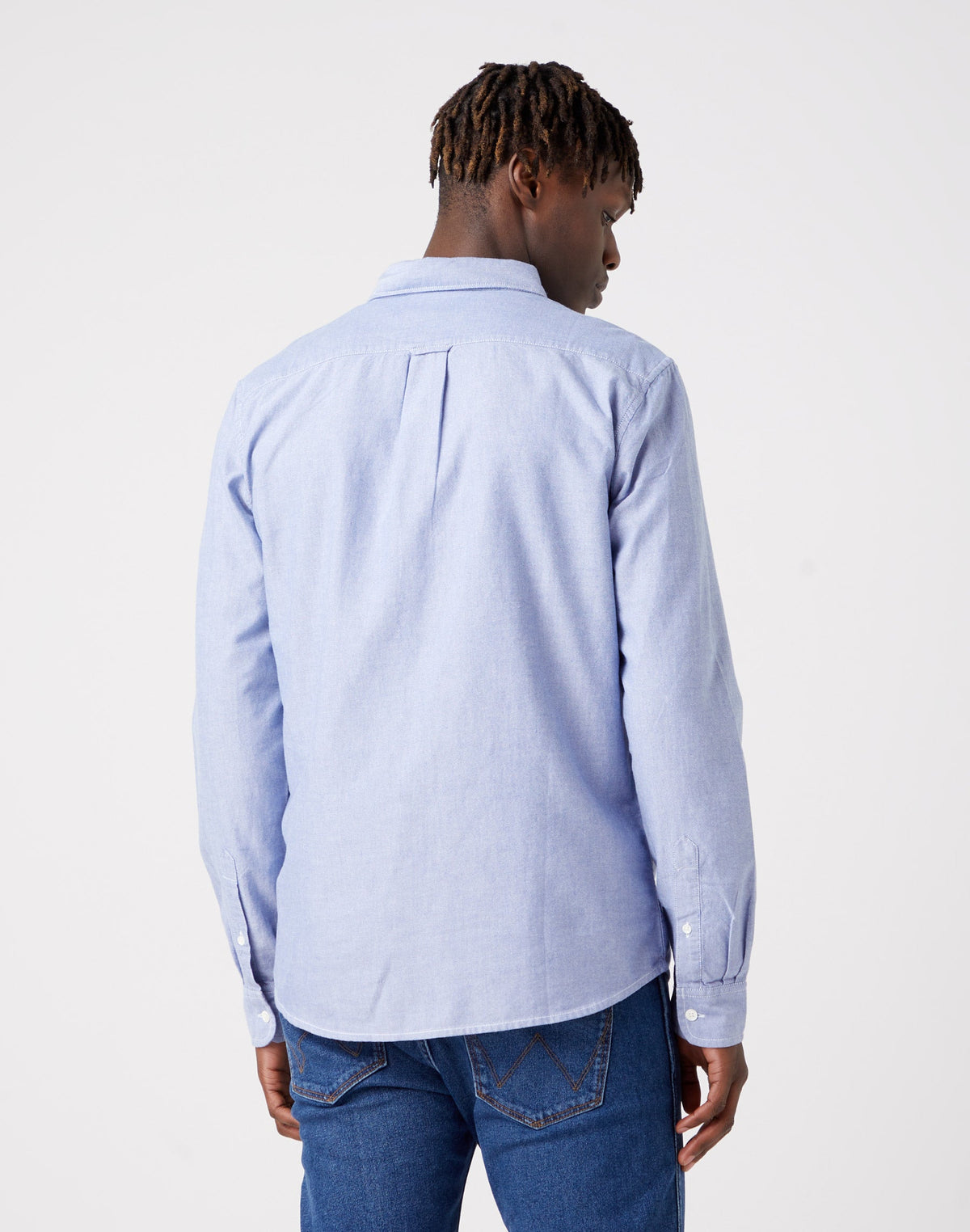 One Pocket Button Down Shirt in Blue Tint