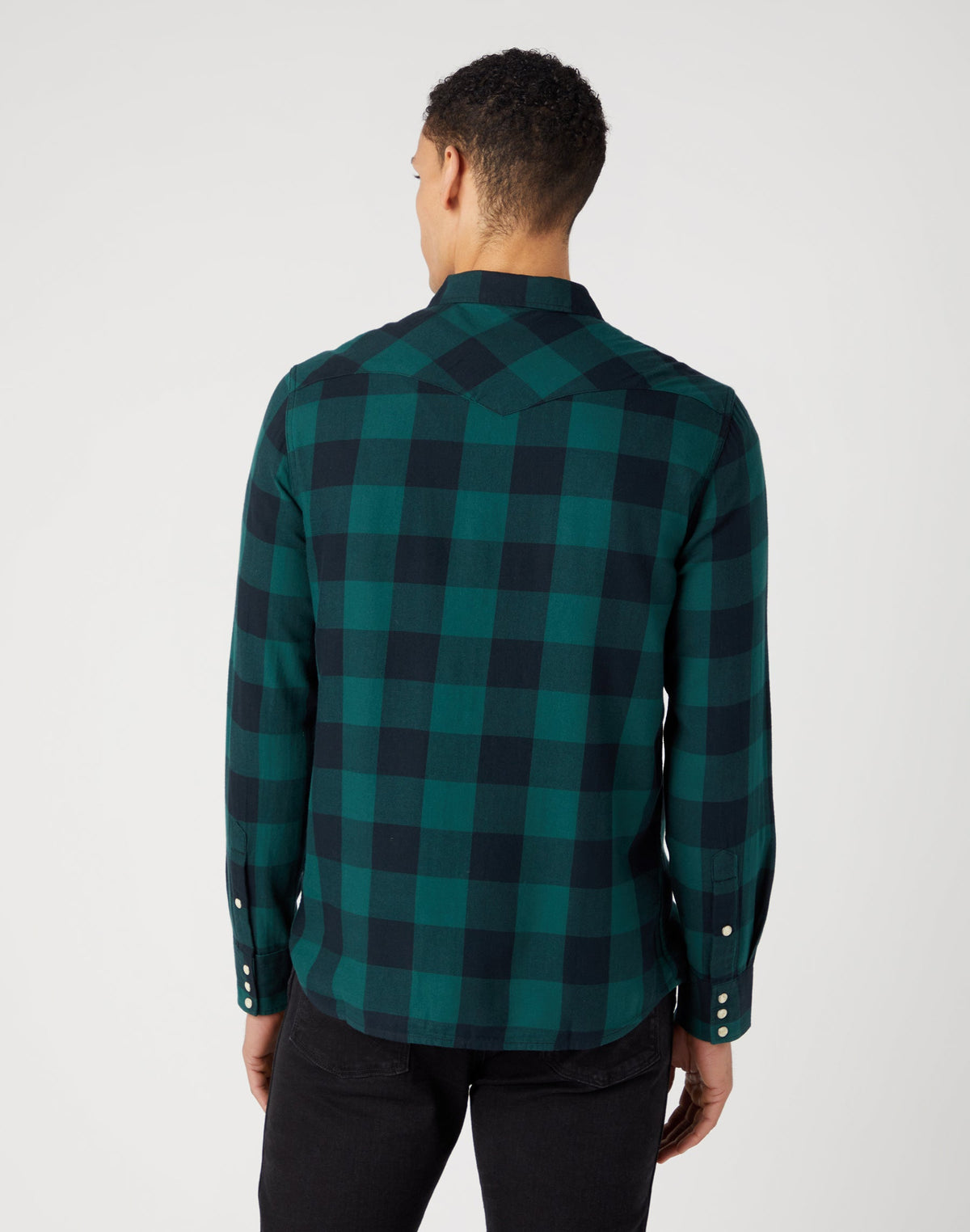 LS Western Shirt in Dark Matcha