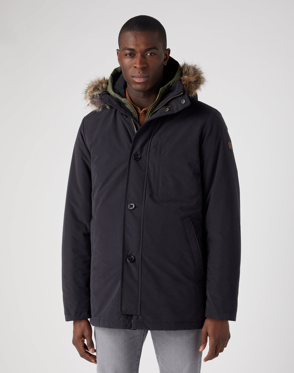 2 In 1 Parka Jacket in Black