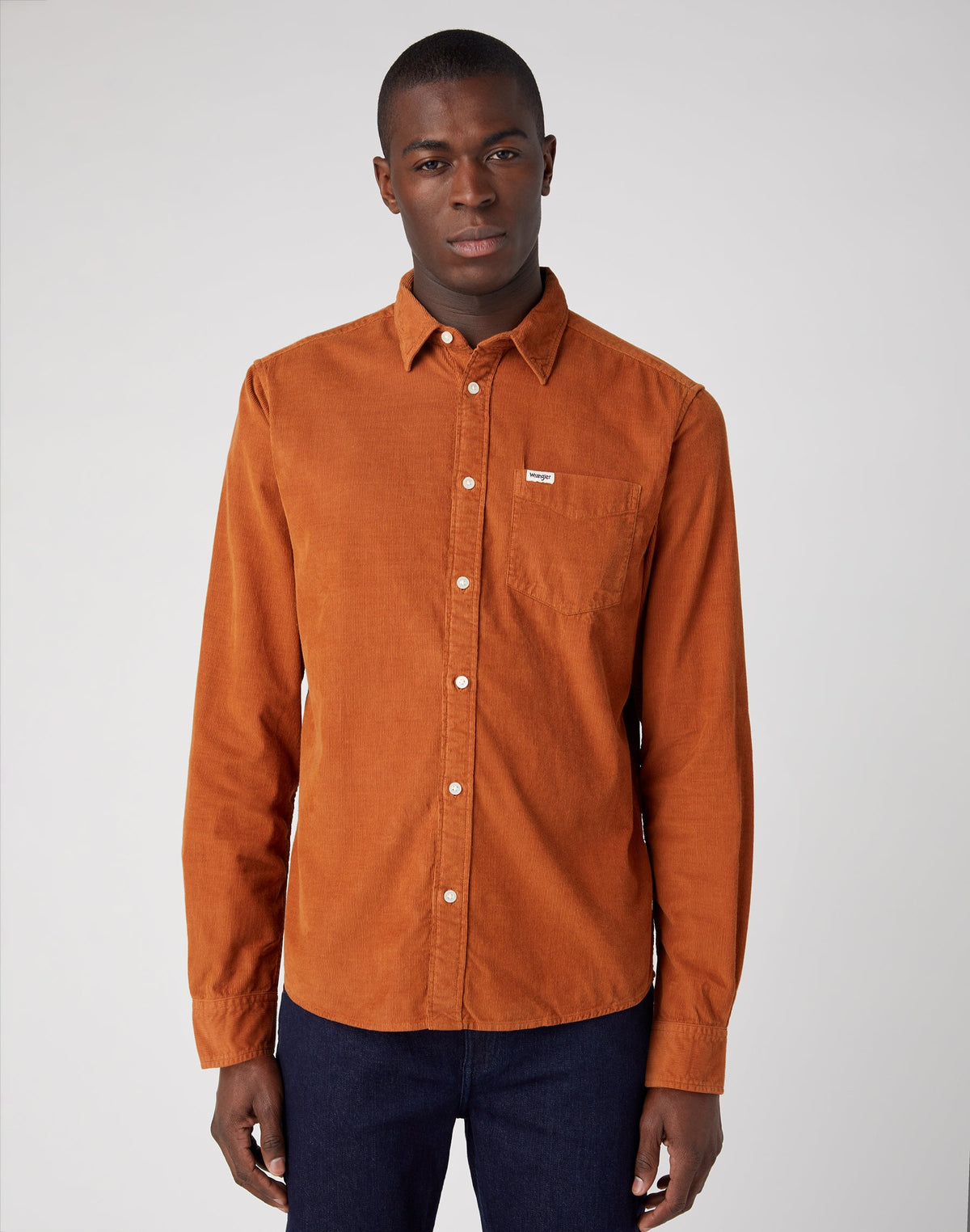 One Pocket Shirt in Leather Brown