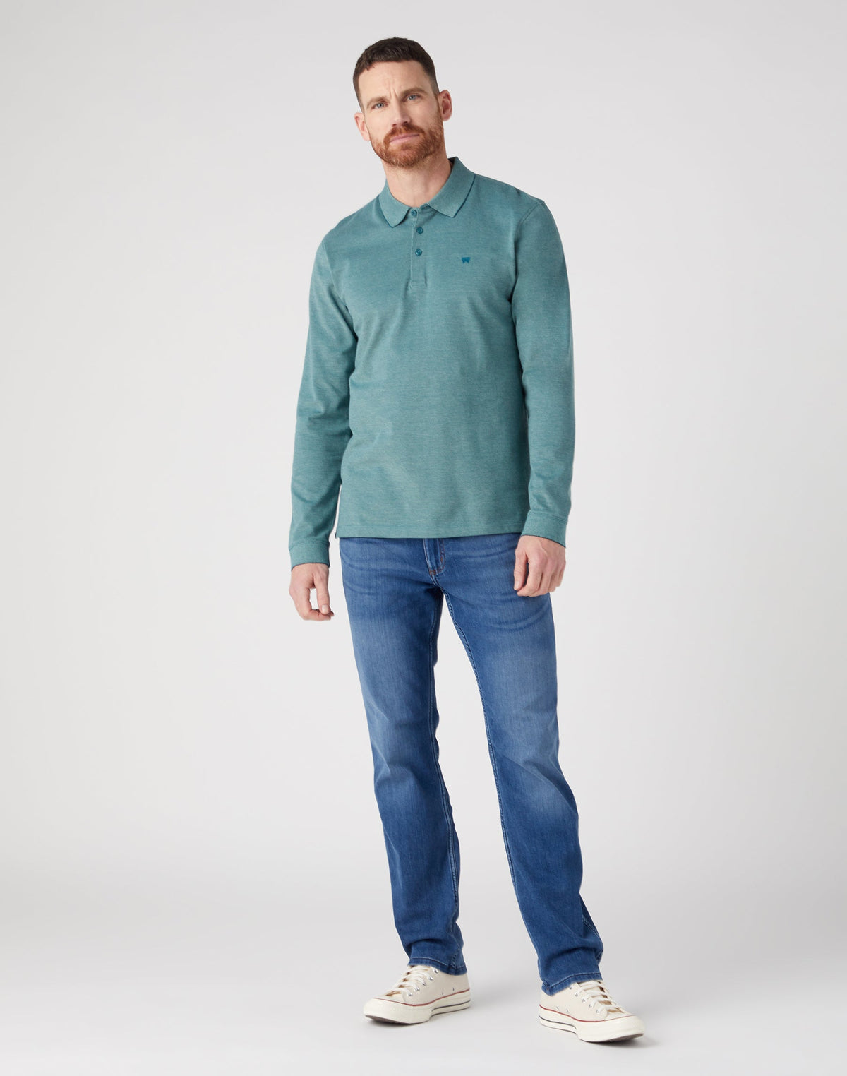 LS Refined Polo in Deep Teal Green