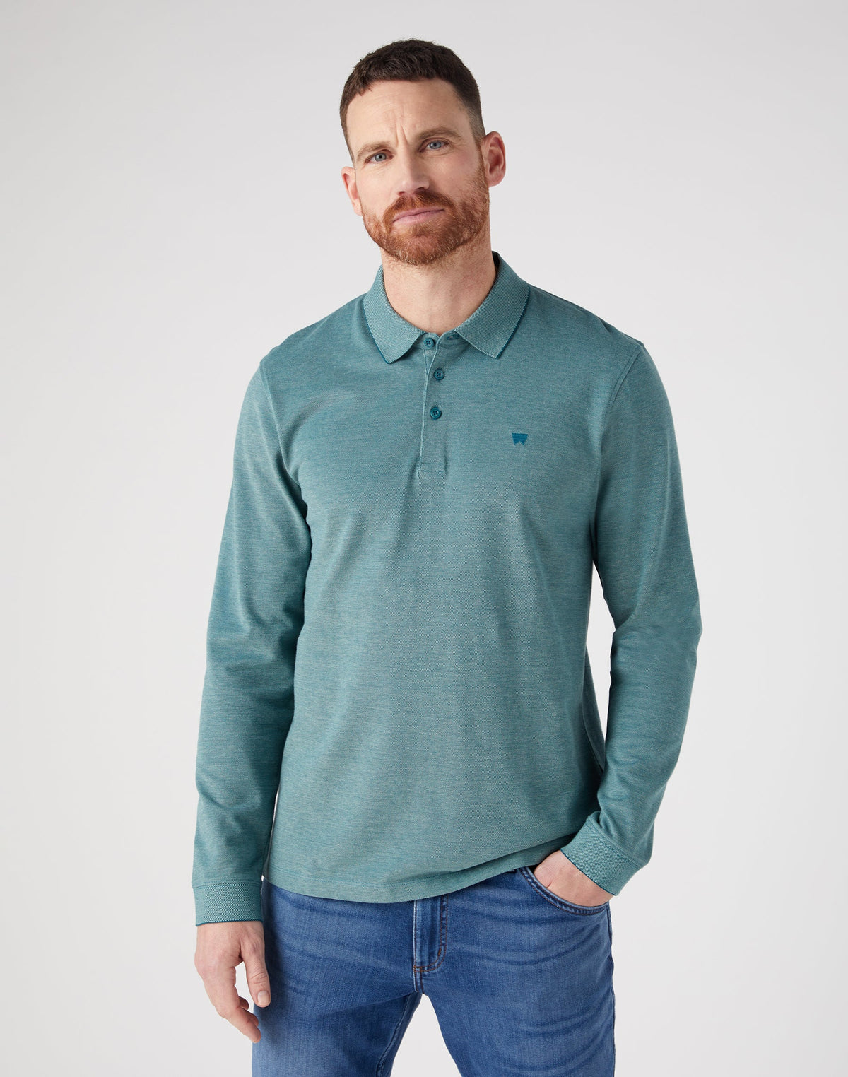 LS Refined Polo in Deep Teal Green